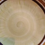7 old stoneware flat plates