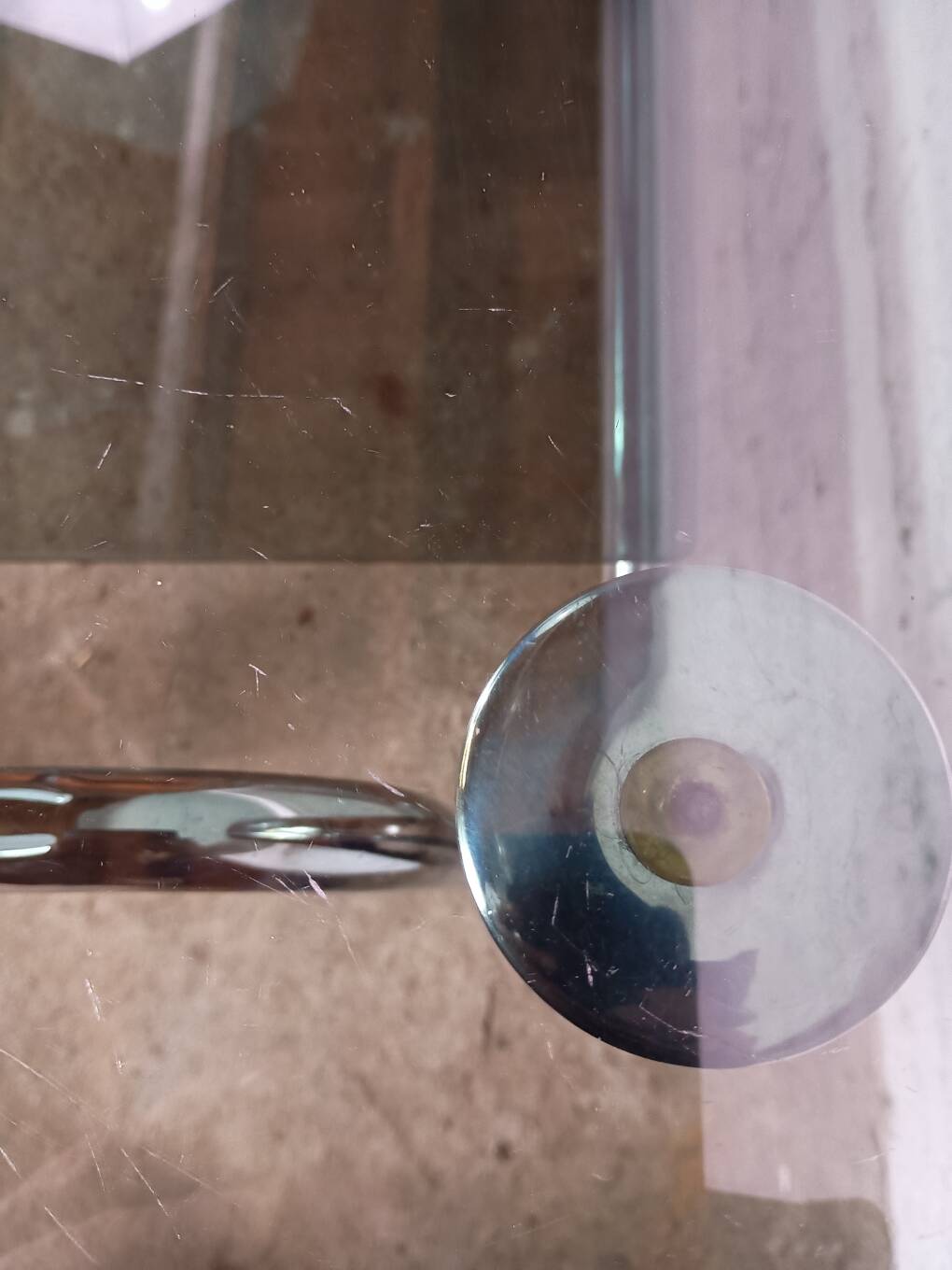 Chrome coffee table with double smoked glass top, 1970s