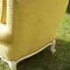 Set two chairs shabby chic fabric yellow