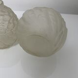 Pair of art deco balls with floral decoration of thoughts