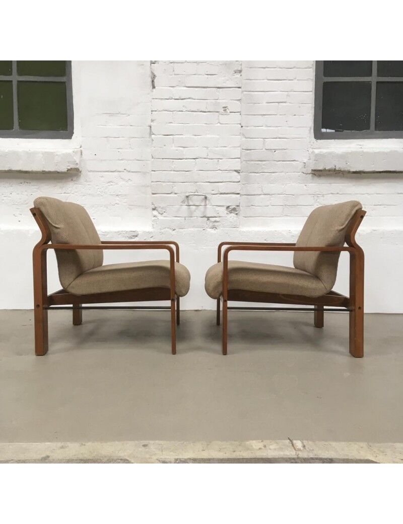 Pair of Czech vintage armchairs