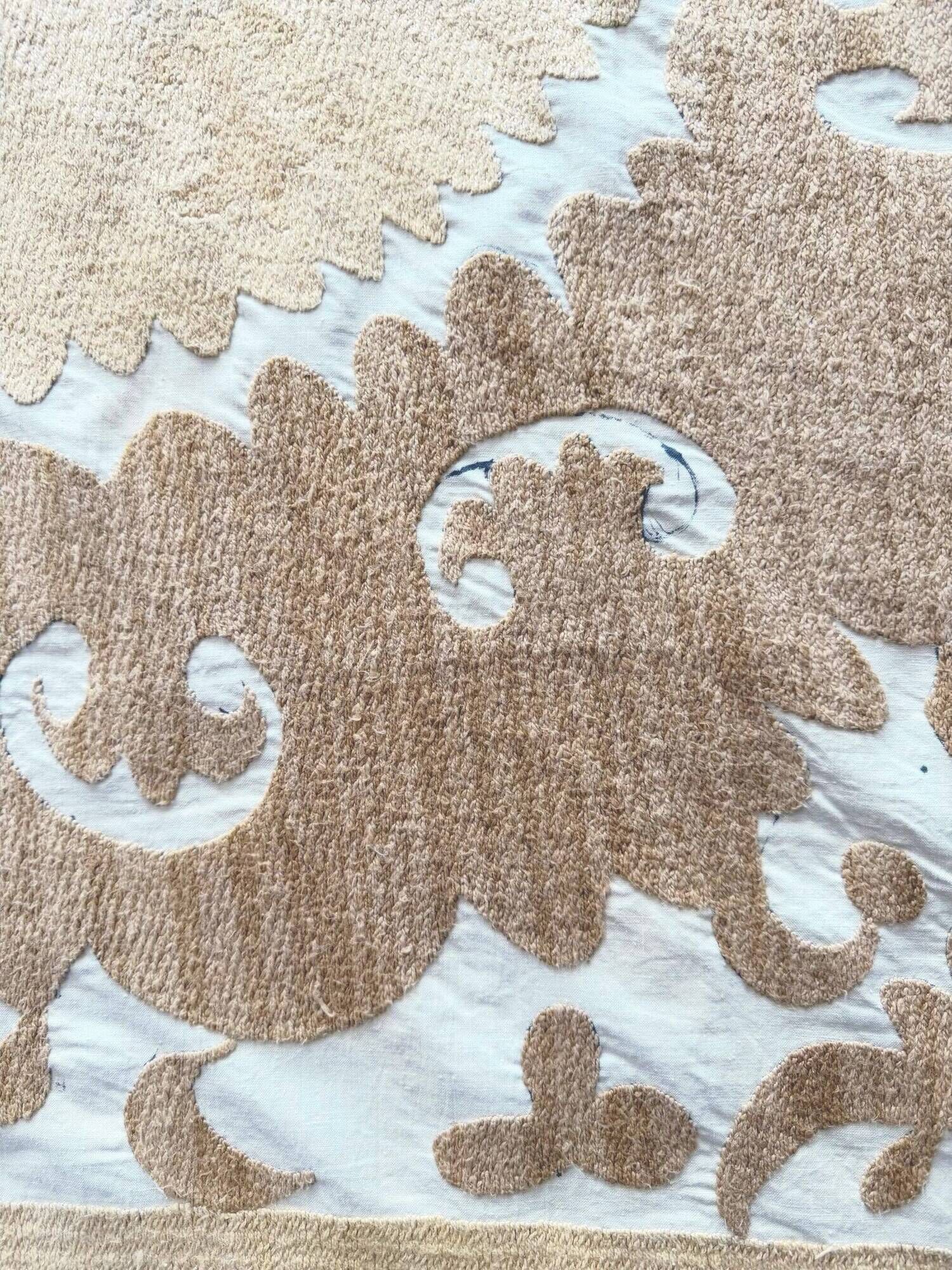Vintage hand-embroidered tablecloth 122x135 cm