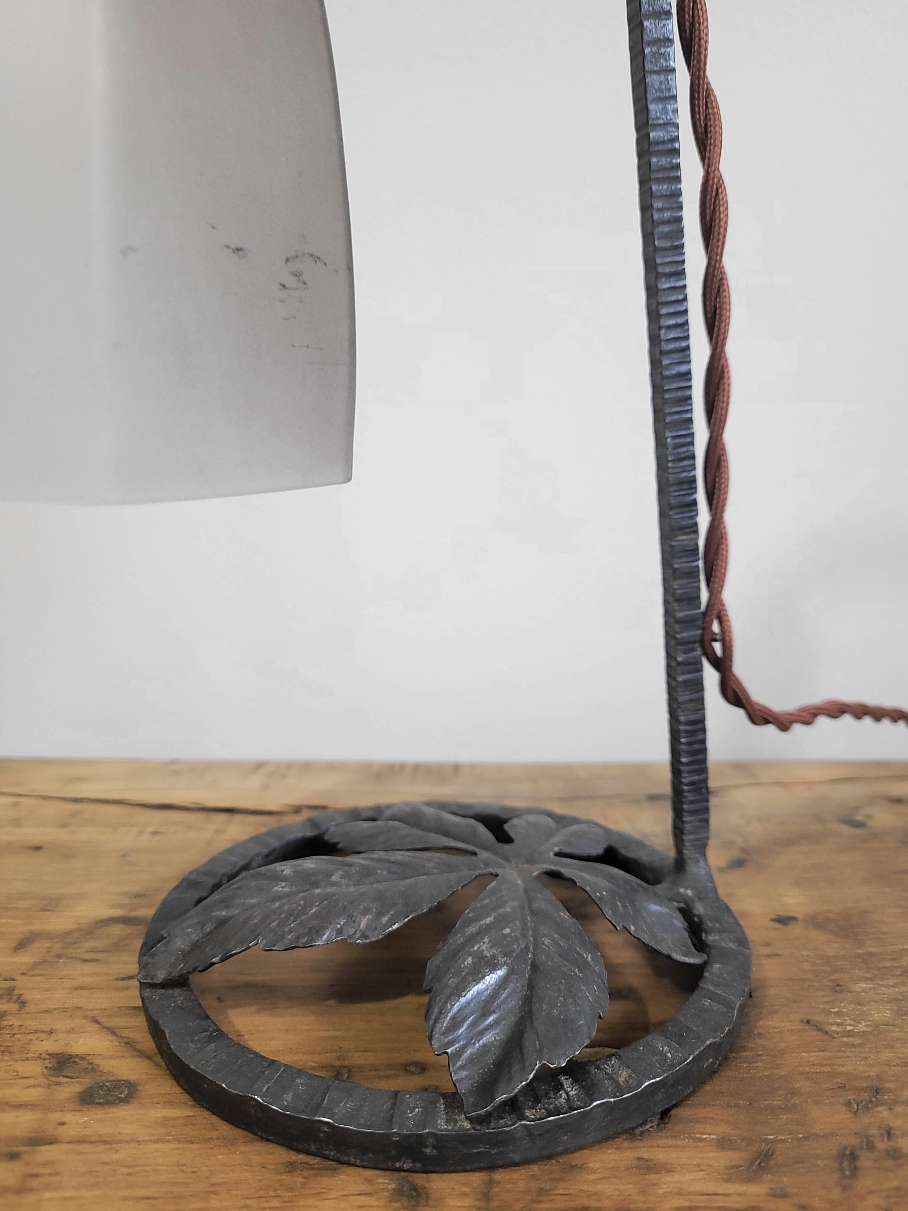 Wrought iron lamp, early 20th century