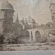 Etching The bridge of Frederiksborg Castle – The bridge at Frederiksborg Castle