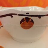 Art deco gravy boat by Fenal Badonviller model Barcarolle