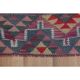 1970s Vintage Turkish Oushak Handmade Wool Cotton Pink Runner Rug 86x286