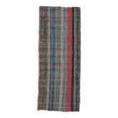 Kilim Red Brown Striped Pattern Vintage Kilim Rug, 93x232Cm