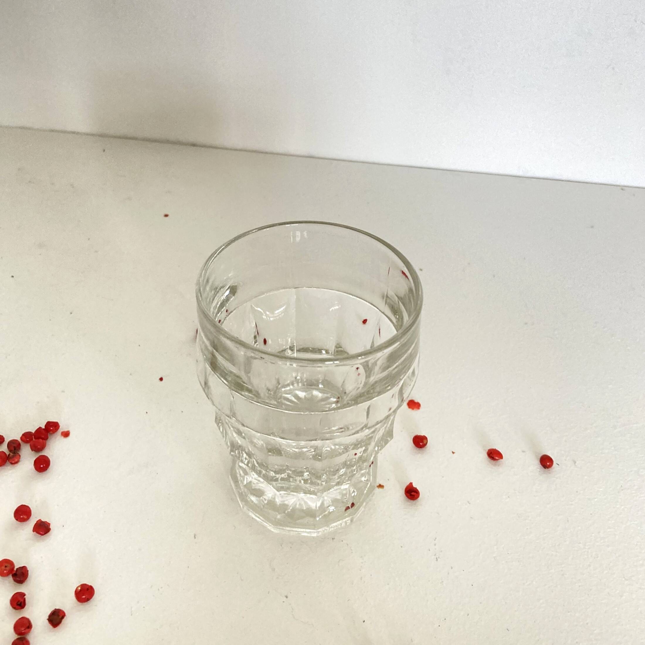 Set of 6 old bistro glasses, tableware