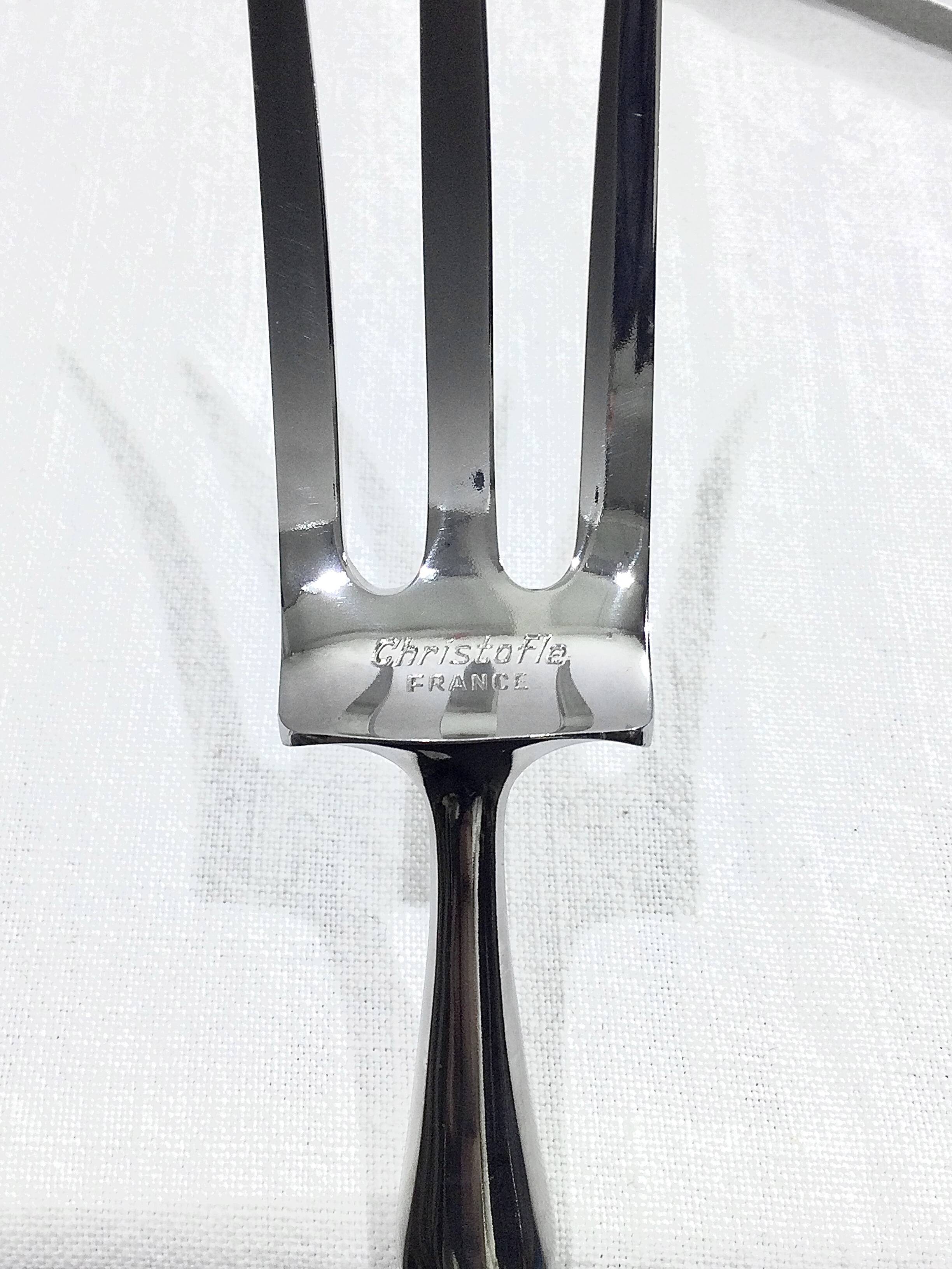 Christofle – service à découper rubans croisés métal argenté