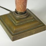 Marble and brass column lamp