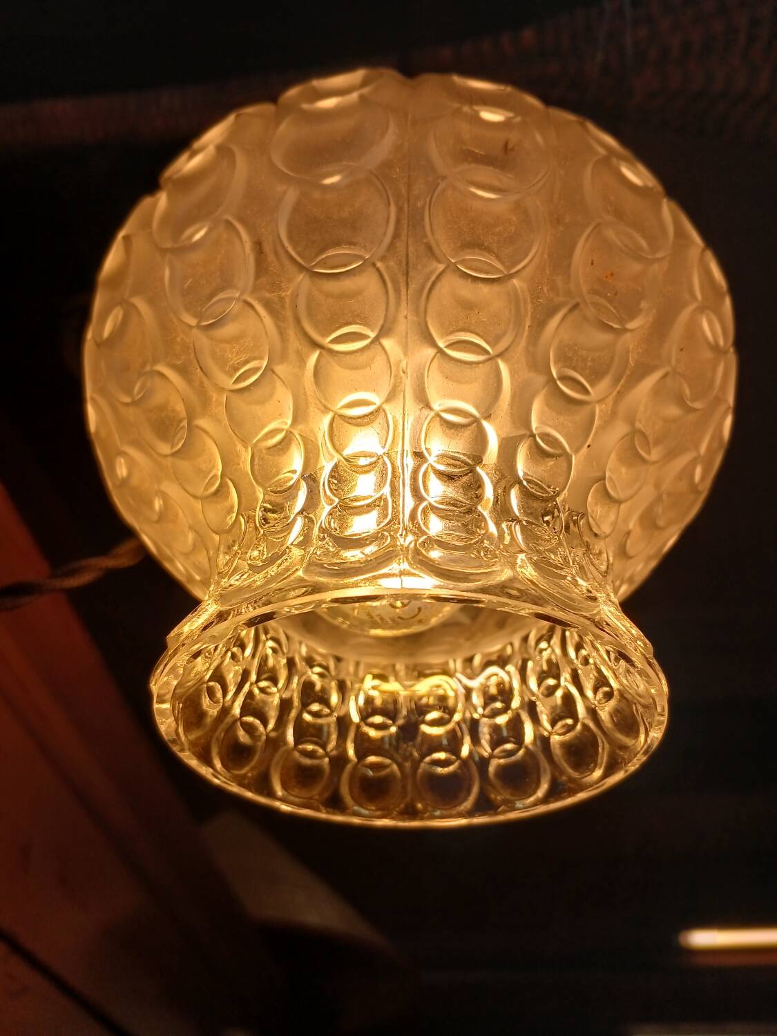 1 vintage glass pendant/lamp