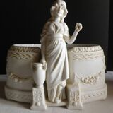 Pair of biscuit table planters
