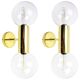 Pair of mid-century design wall lamps by Motoko Ishii for Staff, Germany, 1970s.