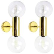 Pair of mid-century design wall lamps by Motoko Ishii for Staff, Germany, 1970s.