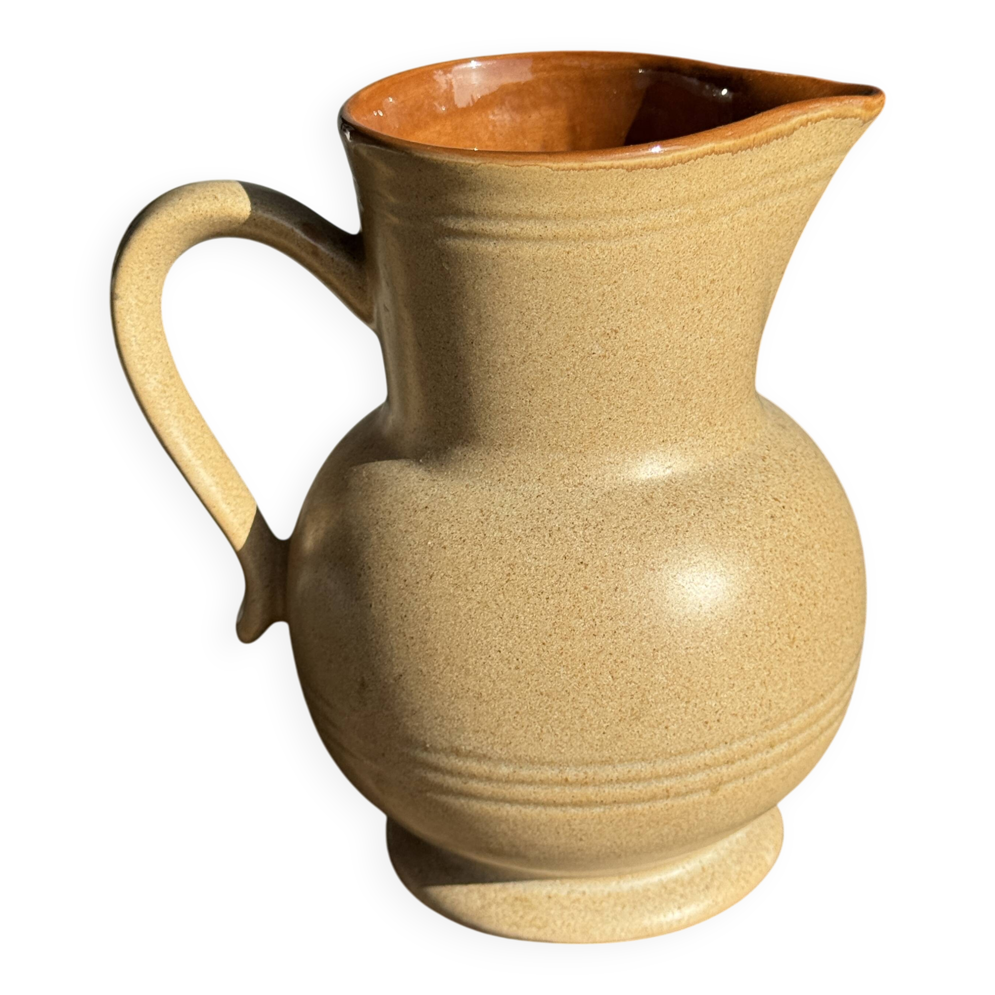 Vintage stoneware round carafe