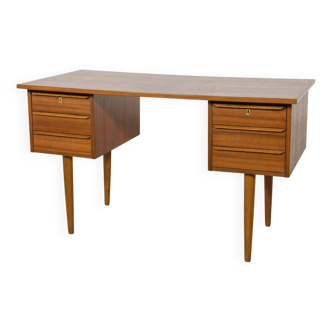 Bureau indépendant en teck du milieu du siècle, Danemark, années 1960
