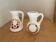 2 milk jugs with floral decoration (height 9.5 cm)