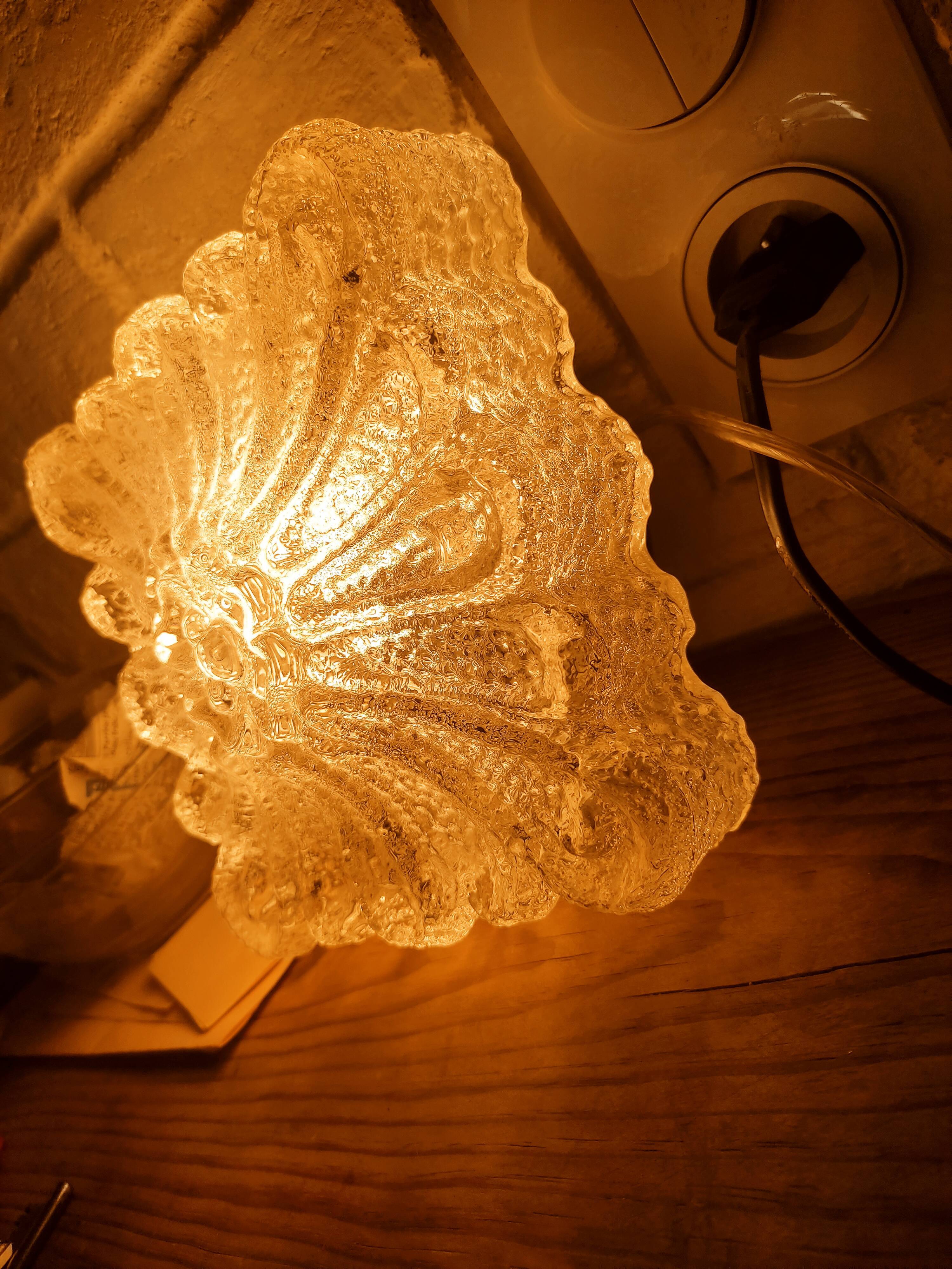 Textured glass ceiling lamp