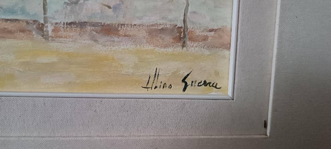 Landscape painting oil on panel