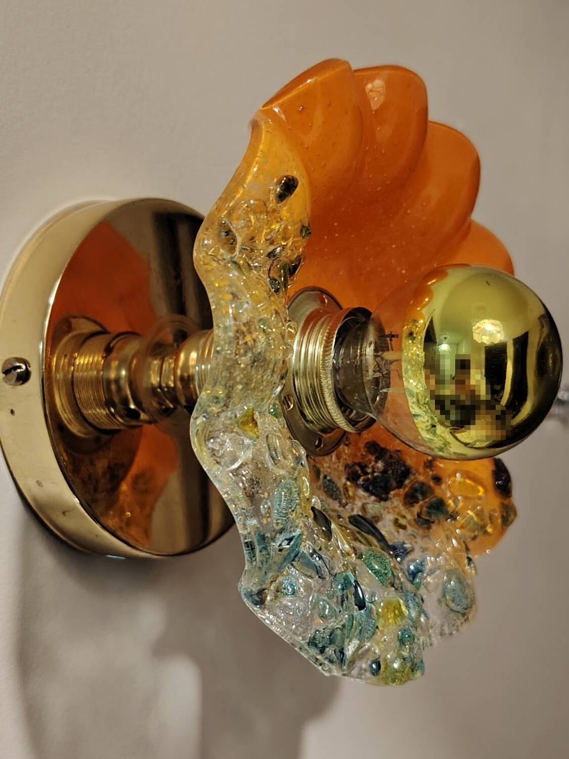 Murano flower wall light