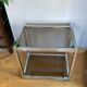 Vintage trolley in chrome metal and smoked glasses 1970s