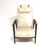 Scandinavian imitation leather armchair, Sweden, 1960