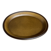Oval dish in glazed stoneware
