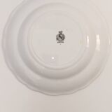 Lunéville opaque semi-deep plate - Rose and flower pattern
