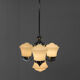 Blue art deco chandelier, 1930s