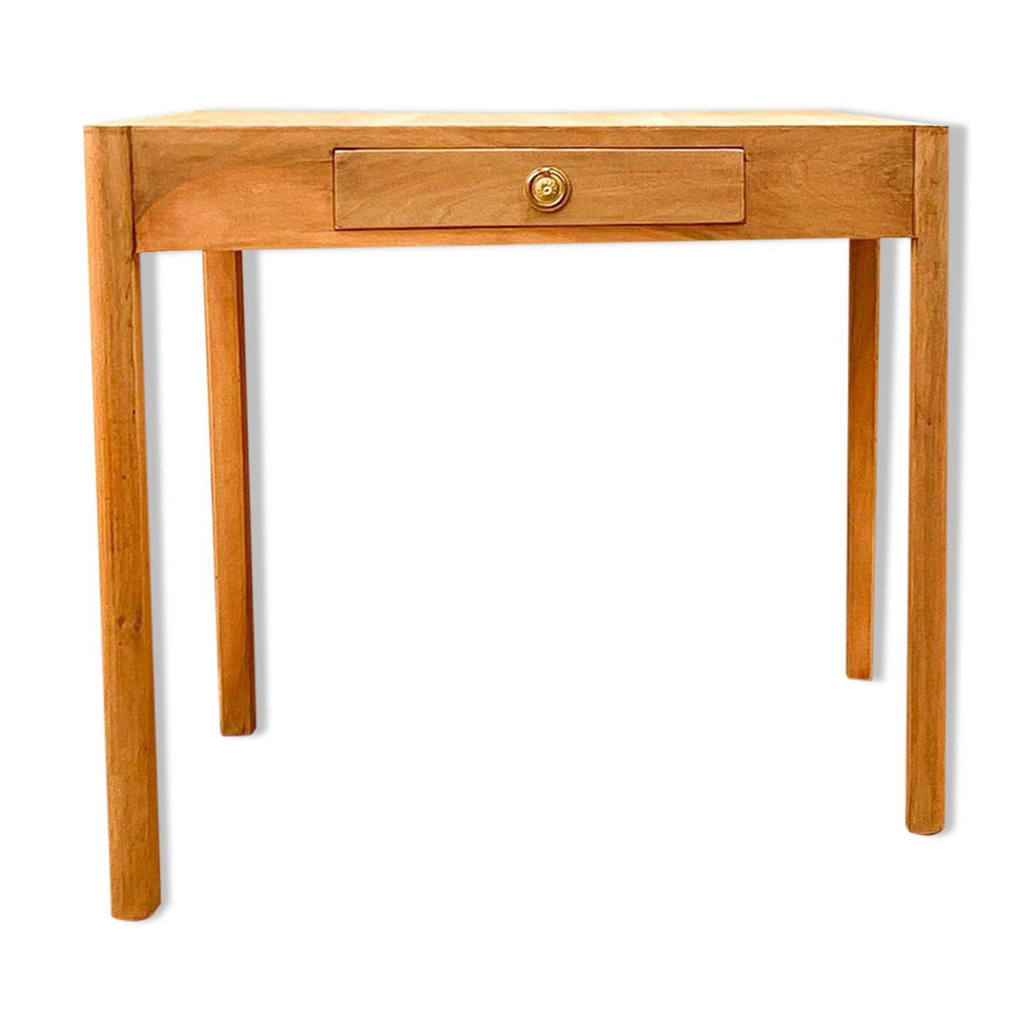 Table in beech wood slab Italy 50s