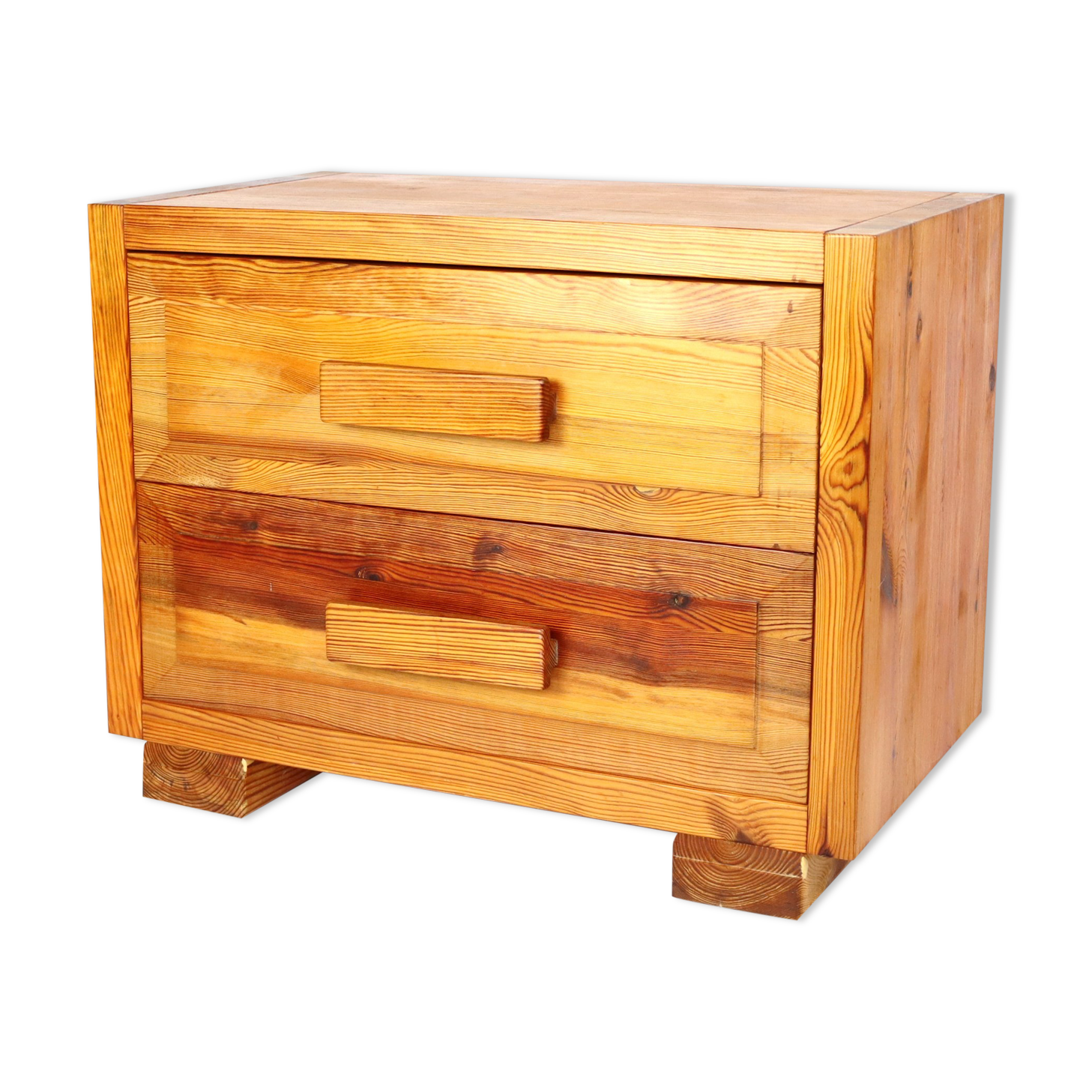 Raw pine chest of drawers