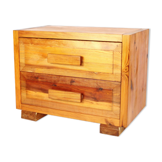 Raw pine chest of drawers