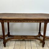 Louis XVI style walnut piano bench