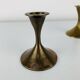 Pair of Scandinavian brass candlesticks, 1960s