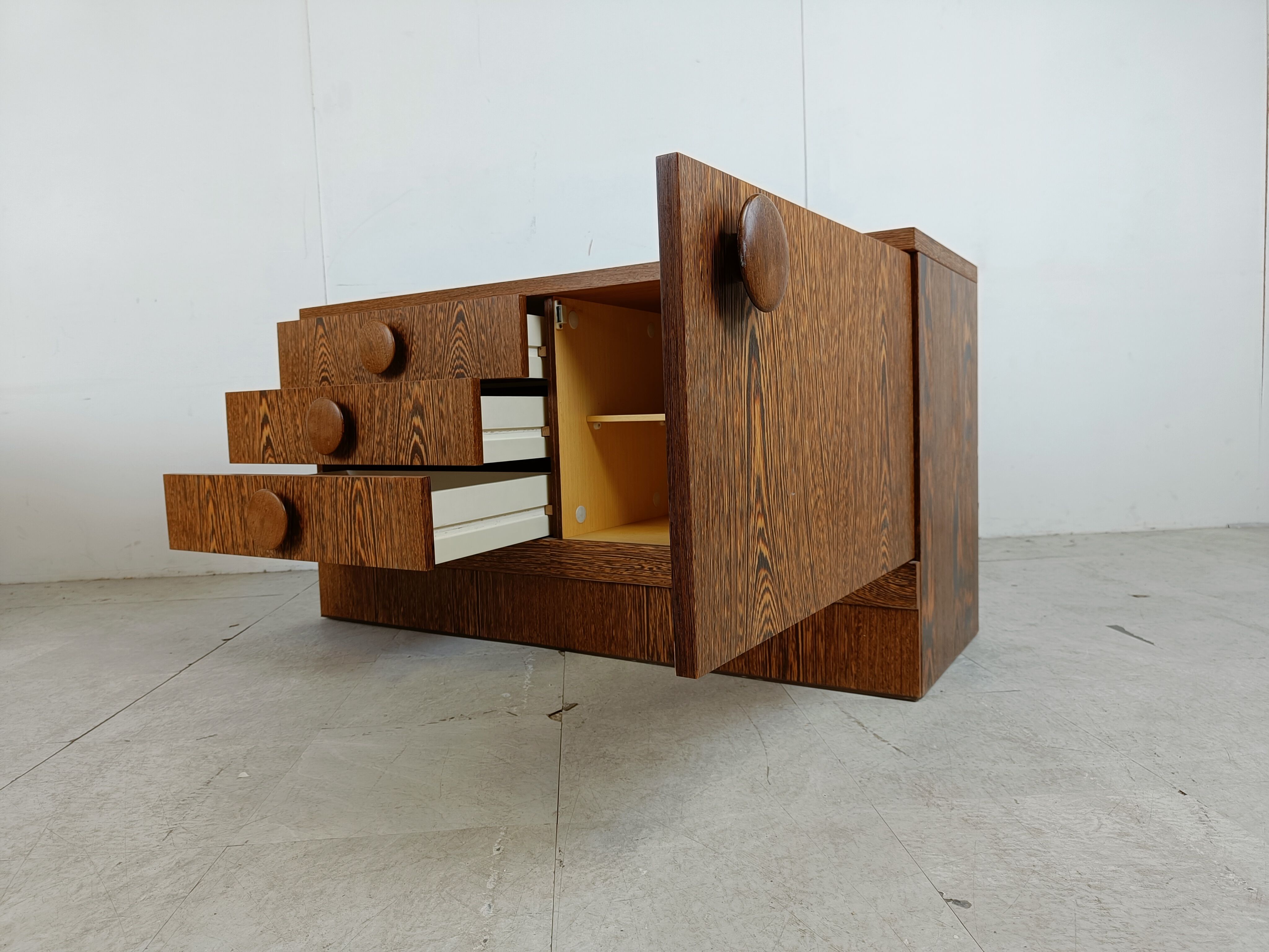 Set of brutalist cabinets, 1970s