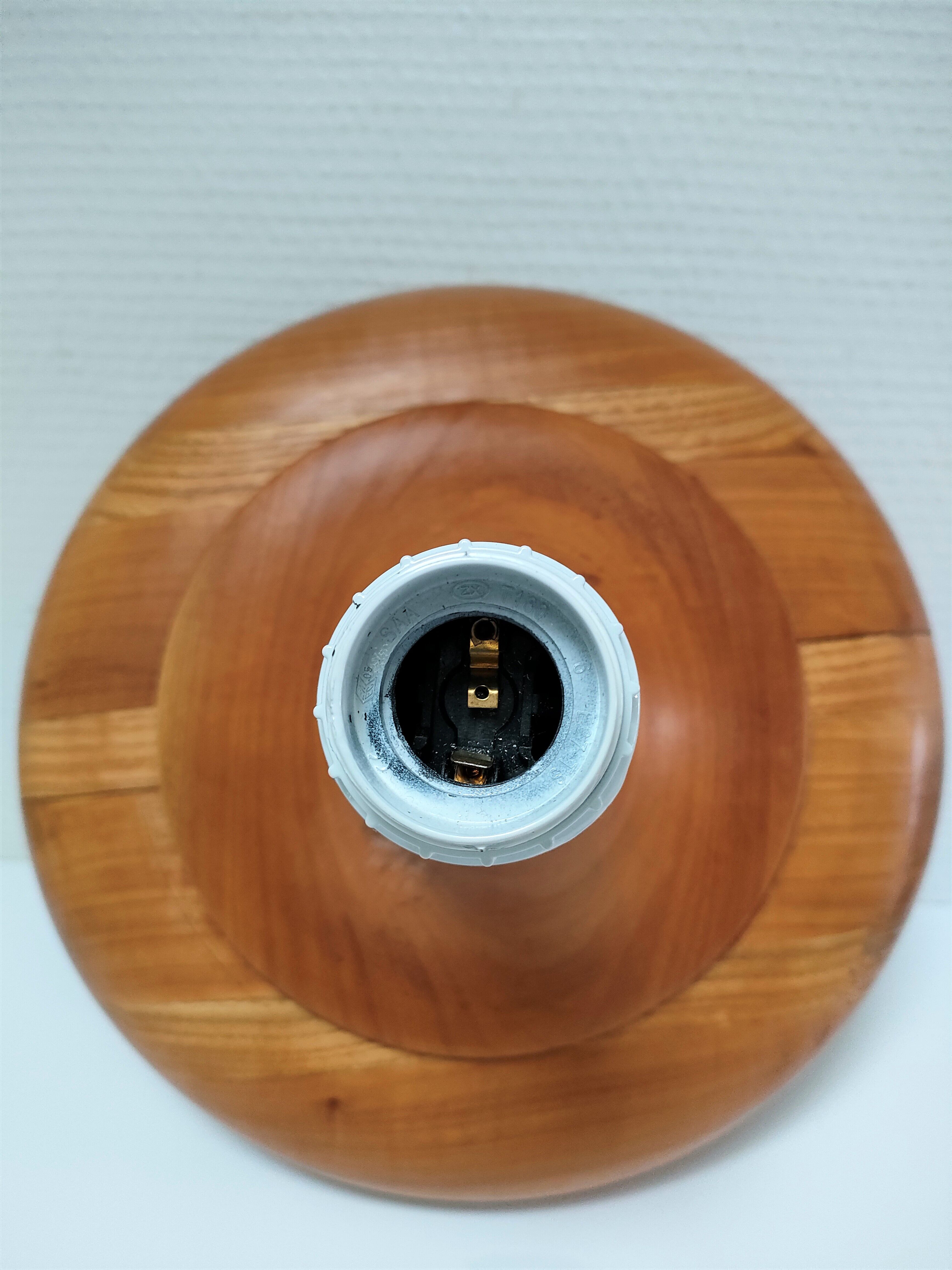 Solid wood lamp foot circular design 90s