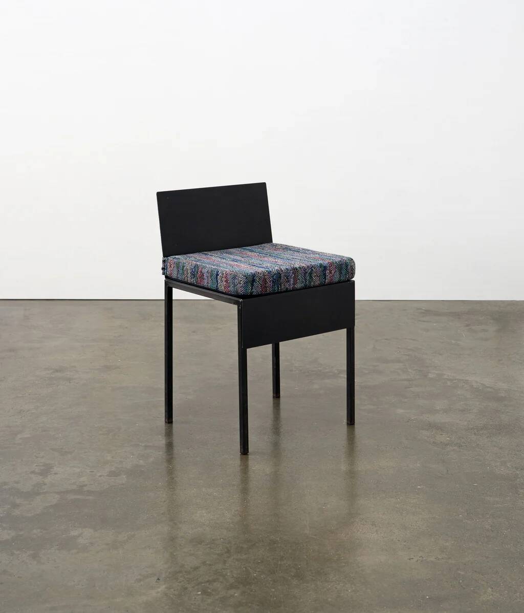 Postmodern steel dining chairs, Italy, c.1980 (1 of 10)