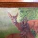 Animal painting deer doe oil on panel
