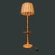 Louis Sognot vintage bamboo rattan floor lamp