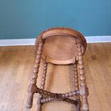 Side table with turned wooden legs