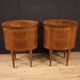 Pair of 20th-century Italian inlaid bedside tables