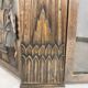 Corner fireplace screen in brass attributed to Dagobert Peche