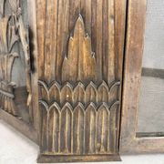 Ecran de cheminée d'angle en laiton attr. à Dagobert Peche