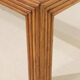 Rattan and glass coffee table - 60s/70s