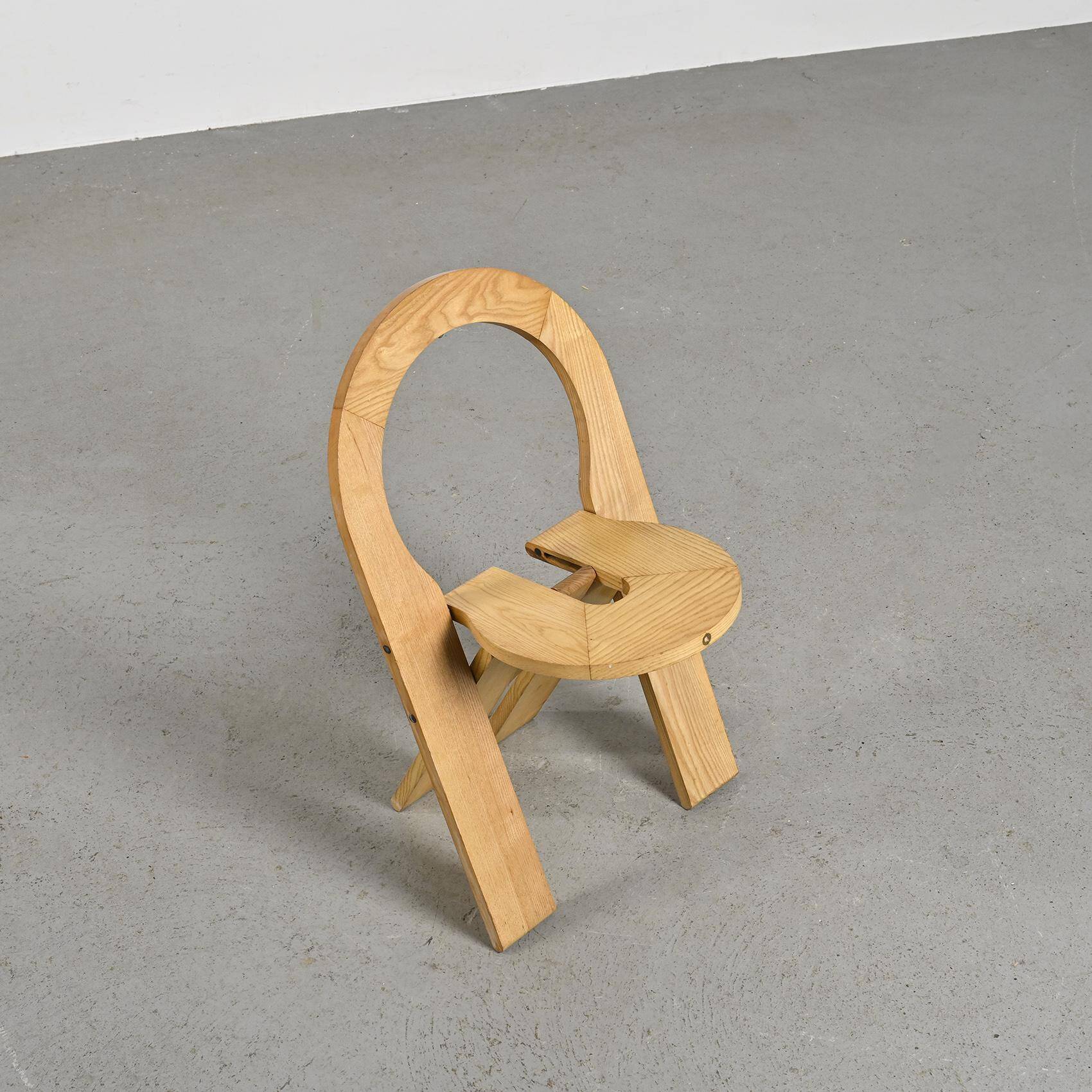 Vintage folding chair by Roger Tallon, Sentou circa 1978