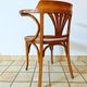 Art Nouveau office chair with curved wood attributed to J&J Kohn, 704 1/2 4V