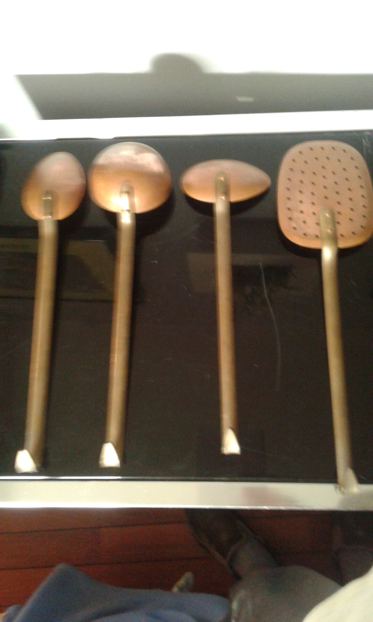 Set of 4 vintage copper cookware