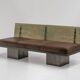 Sculptural Post-Modern Steel Sofa, France 1980s