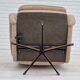 Fauteuil pivotant et son repose-pieds, laine