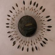 Vintage metal sun mirror, 1970s-1980s